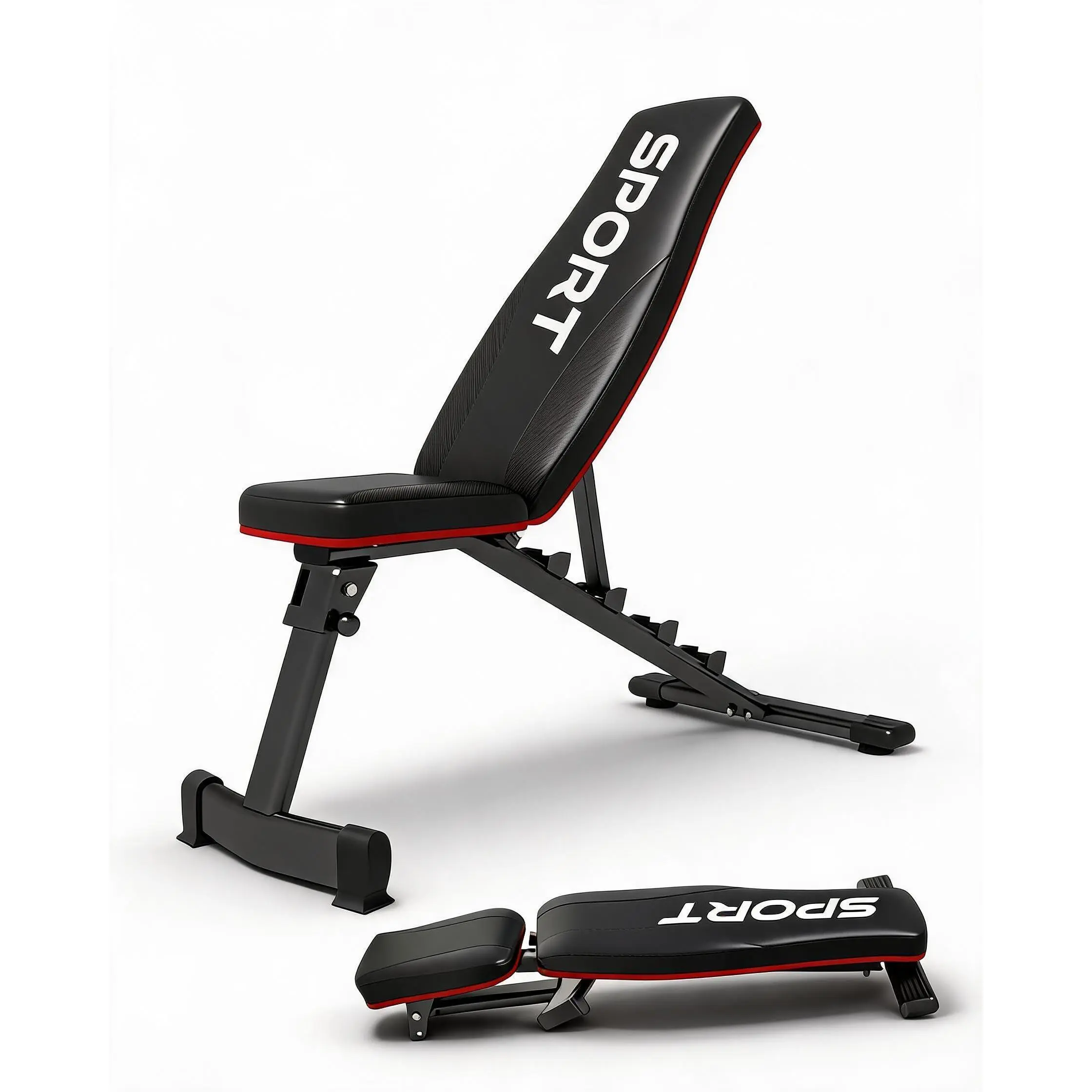 Foldable Adjustable Weight Bench for Home Gym with 660LBS Heavy Duty Capacity, 5-Position Backrest Incline Decline, 2-Second Fast Folding for Full Body Strength Training and Sit Ups