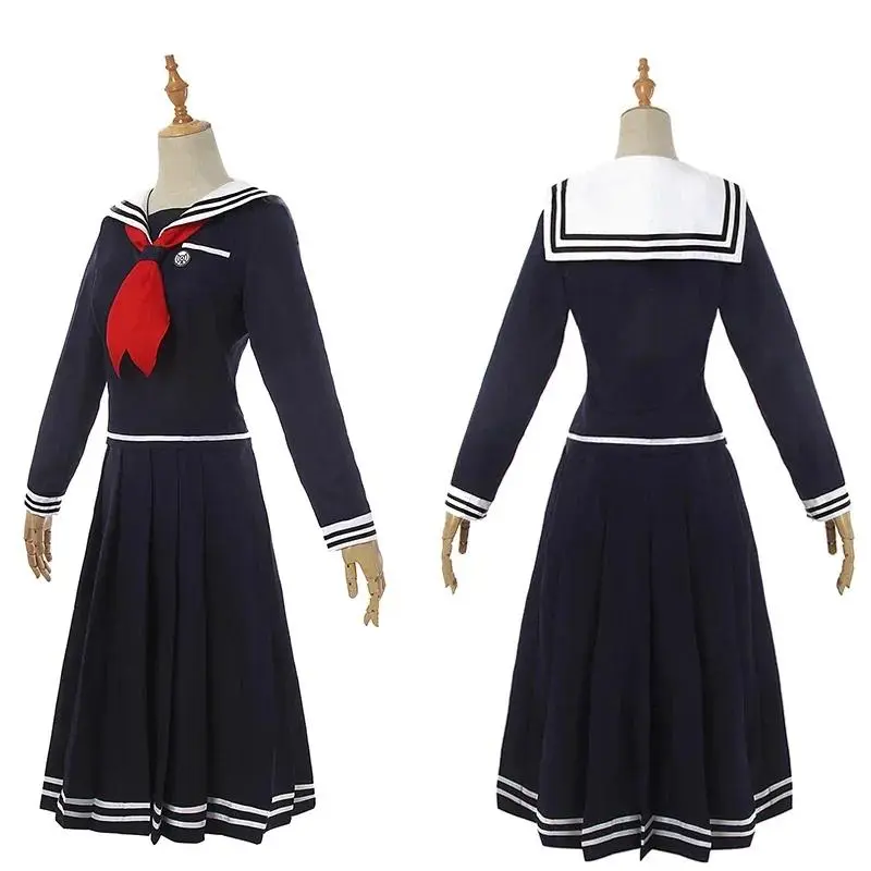 ROLECOS jeu Danganronpa Cosplay Costume Fukawa Toko Cosplay Costume femmes noir école uniforme Halloween haut jupe cravate