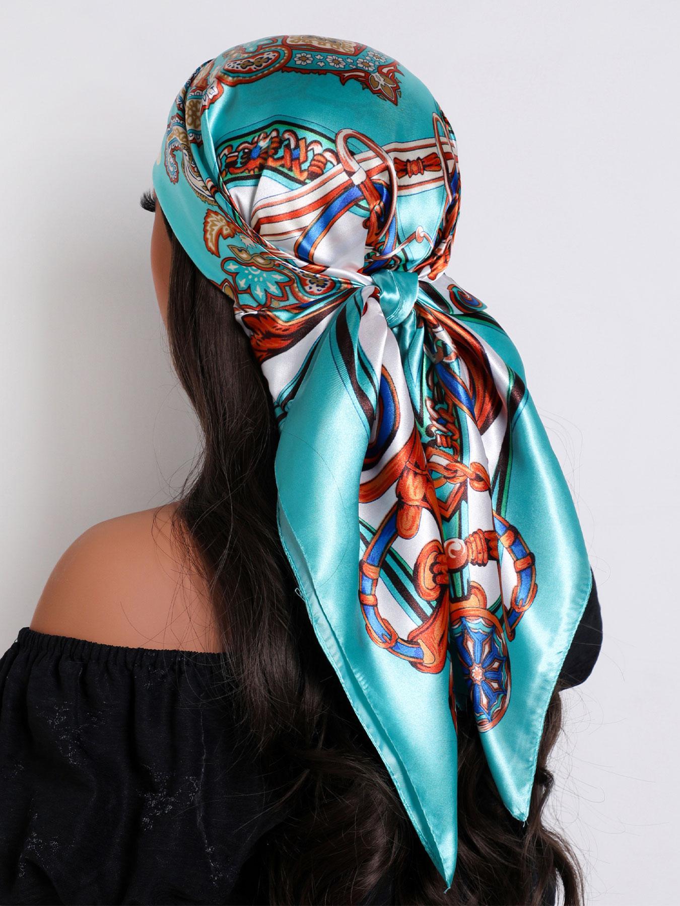 35" Women's Bohemian Style Scarf, Silk-Like Headband for Elegant Looks, Perfect Gift for Any Occasion, Casual Lightweight Woven Fabric