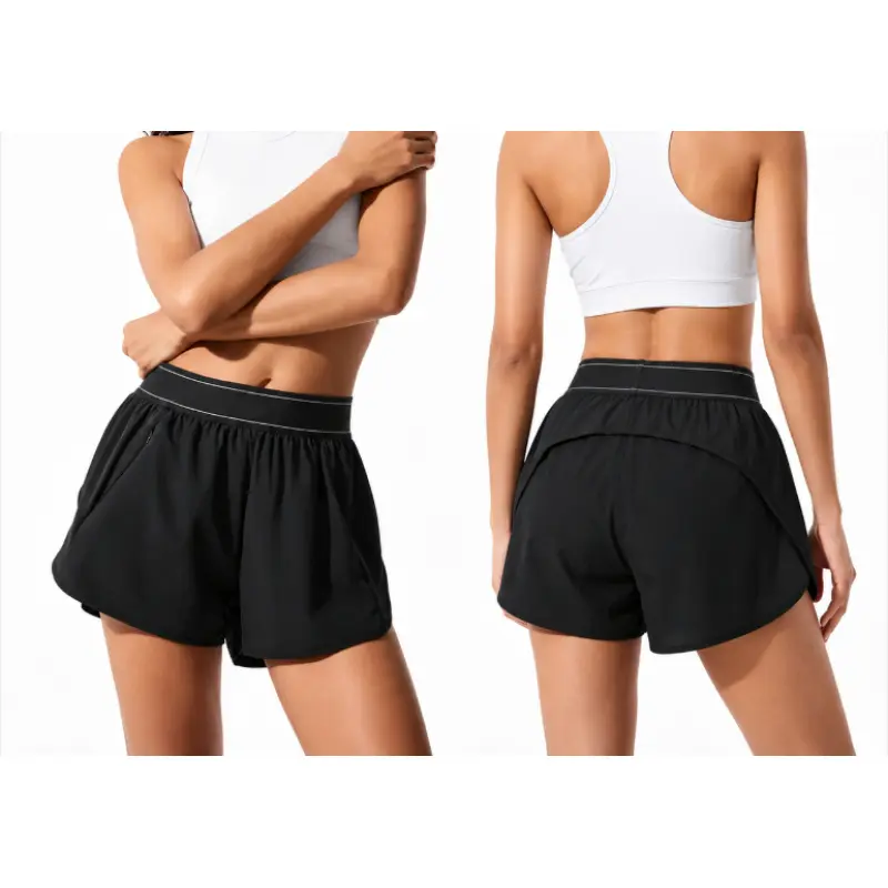 Women’s High Waisted Athletic Shorts, Flowy Workout Shorts with Wide Waistband, Lightweight Gym Shorts for Yoga, Training, Tennis & Casual Wear
