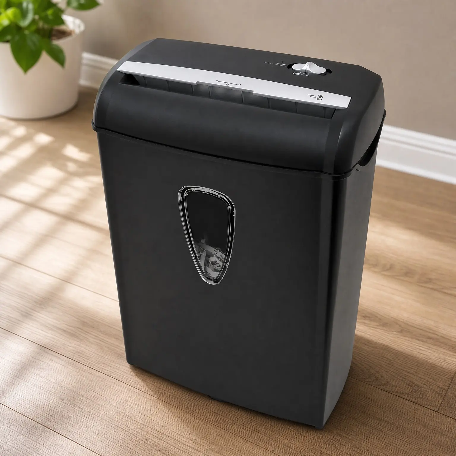 AS890C 8-Sheet Cross-Cut Paper and Credit Card Shredder with Basket