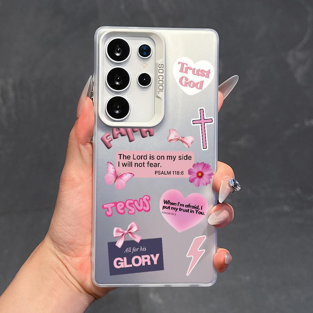 Faith Over Fear Psalm Christian Aesthetic Pattern Phone Case For ...