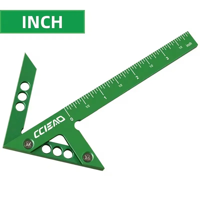 Center Line Gauge, Aluminum Alloy Center Line Measurement Tool, 45 Degree Angle Marker, Circle Center Locator, Woodworking Marking Gauge