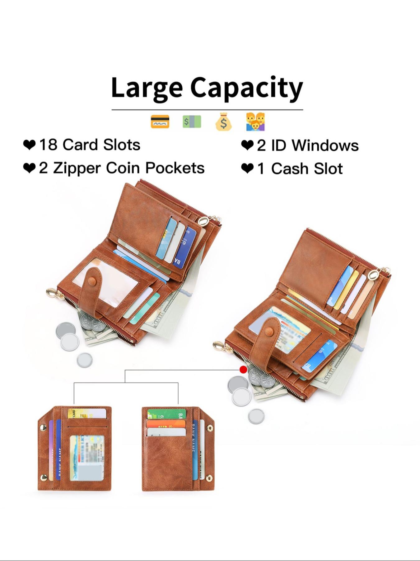 Women's Fashionable Plain Color Card Holder, Credit Card Holder, Casual Versatile Zipper Short Wallet, Trendy All-match Wallet for Daily Use