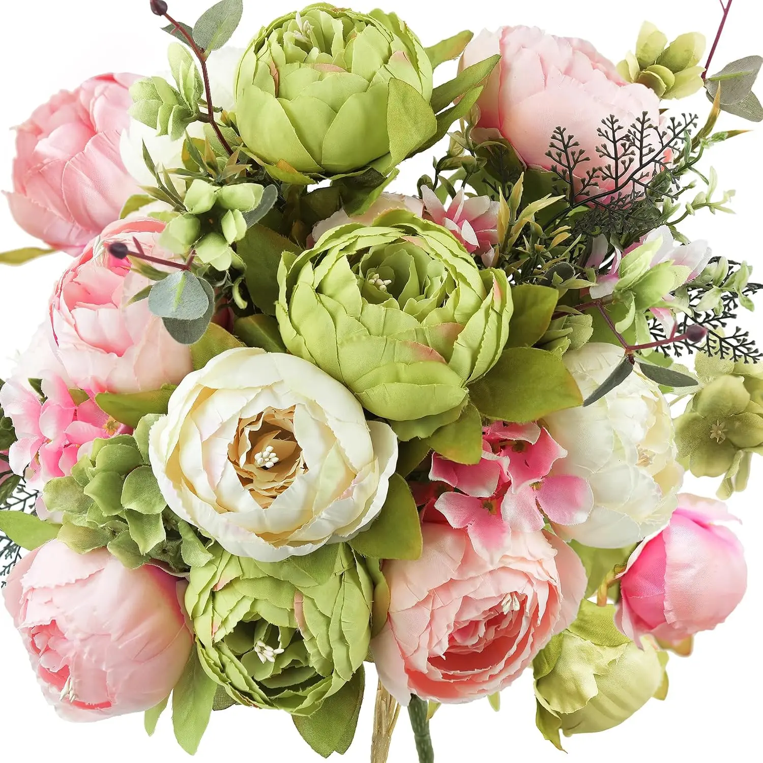 2pcs Large Peony Flower - Artificial Flowers Peonies Bridal Bouquets for Wedding Party Table Centerpieces Floral Arrangement Home Kitchen Office Decor Bridal Wedding Bouquet, Outdoor Wall, Balcony, Window, Table Decorations