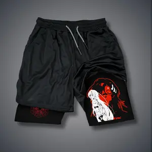 [Vtg90s] Double-Layer Sports Shorts Graphic Shorts Black Shorts Camo Shorts Streetwear Shorts Men Outfits Men Short Shorts Vacation Outfits Shorts