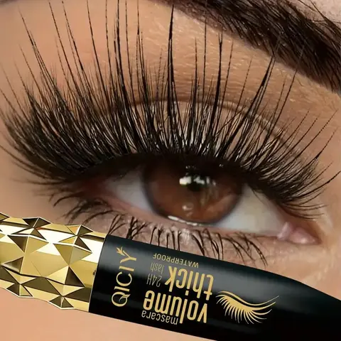 Waterproof Mascara, Makeup Cosmetic, Beauty Mascara, Volume & Length Formula for 24HR Lash Lift, Smudge-Resistant & Clump-Resistant, No Clumping or Flaking, Vegan & Cruelty-Free Lengthening & Volumizing Black Mascara