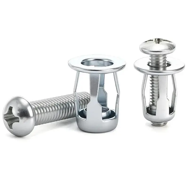 Expansion Screw Petal Nut, M4 M5 M6 M8 Hollow Wall Anchors Nuts Comprehensive Kit with Screws, Steel Drywall Anchors Jack Nuts