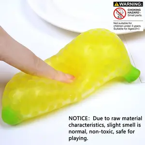 Stress Relief Toy, Quick Recovery Banana Squeeze Toy, Handheld Stress Ball, Perfect Gift, Fun and Relaxing Sensory Play, Squishy Fidgets