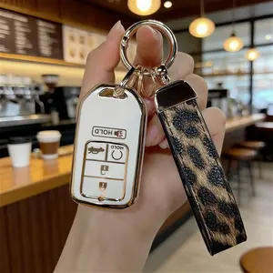 Tpu Car Remote Key Fob Cover, Car Key Accessories, Protective Shell for Honda Accord Civic Crv Pilot Ridgeline Odyssey Passport, Durable Smart Key Fob Protector
