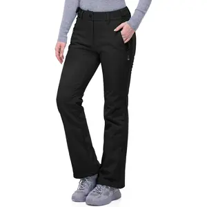 Women's Softshell Waterproof Warm Insulated Ripstop Winter Snow Pants for Ski Snowboard