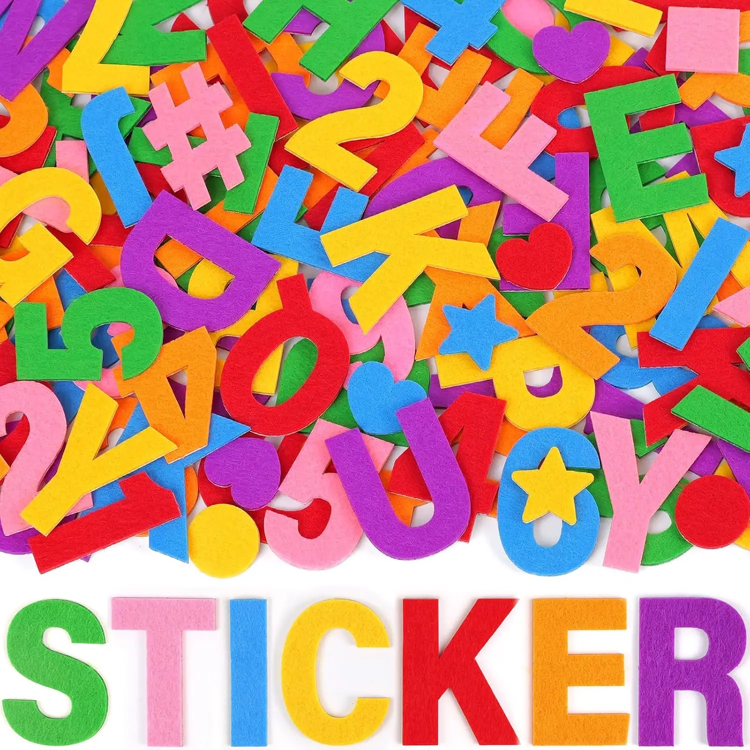 315 PCS 2-Inch Large Self-Adhesive Felt Letter Stickers, Alphabet Decals for DIY Crafts, Signs Decor (Toys & Hobbies DIY Painting Supplies)
