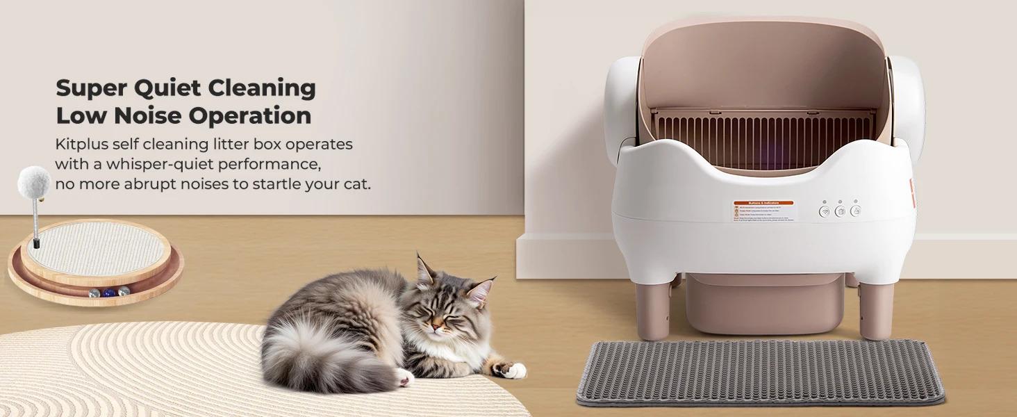 【For fans limited time 】Self Cleaning Litter Box, Automatic Cat Litter Box with APP Control, Odor-Free Large Waste Bin, Open-Top for Multi Cats 【For fans limited time 】Self Cleaning Litter Box, Automatic Cat Litter Box with APP Control, Odor-Free Large Waste Bin, Open-Top for Multi Cats