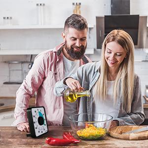 60-Minute Visual Countdown Timer, 7.5-Inch Oversize Classroom Visual Timer for Kids and Adults, Durable Mechanical Kitchen Timer Clock with Magnetic Backing (Blue)