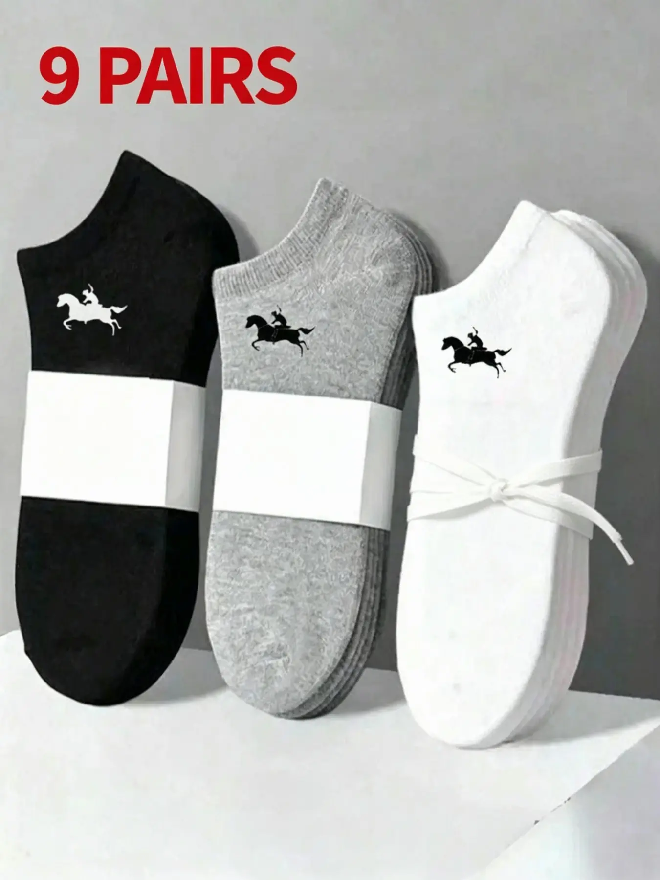 Unisex 3/9/15 Pair Horseback Riding Sport Socks, Three Colors, High Value, Trendy, Soft, Comfortable, Breathable, Casual, Daily Use