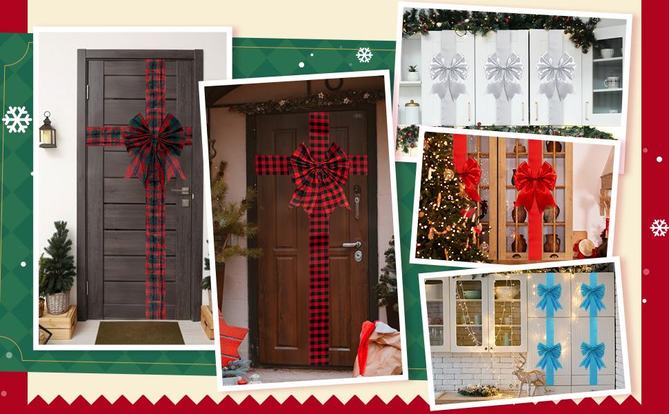 SUNDAY MIRTH 7 Pieces Christmas Cabinet Door Ribbon Bow Large Christmas Door Bow Christmas Cabinet Festive Ribbons Cabinet Bows Christmas Tree Bow Christmas Wreath Bow SUNDAY MIRTH 7 Pieces Christmas Cabinet Door Ribbon Bow Large Christmas Door Bow Christmas Cabinet Festive Ribbons Cabinet Bows Christmas Tree Bow Christmas Wreath Bow