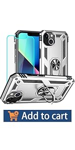 for iPhone 13 Case, Case iPhone 13 with HD Screen Protector, Military Grade Protective Cases with Ring for iPhone 13 (Red) for iPhone 13 Case, Case iPhone 13 with HD Screen Protector, Military Grade Protective Cases with Ring for iPhone 13 (Red)