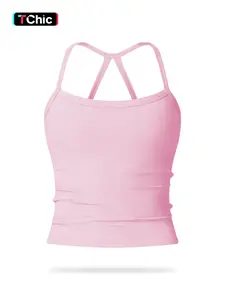 Women's Solid Backless Sports Cami Top, Quick Drying Breathable, Ladies' Sportswear Gym Clothes for Indoor Outdoor Wear, Workout Tops, Hollow Back Activewear