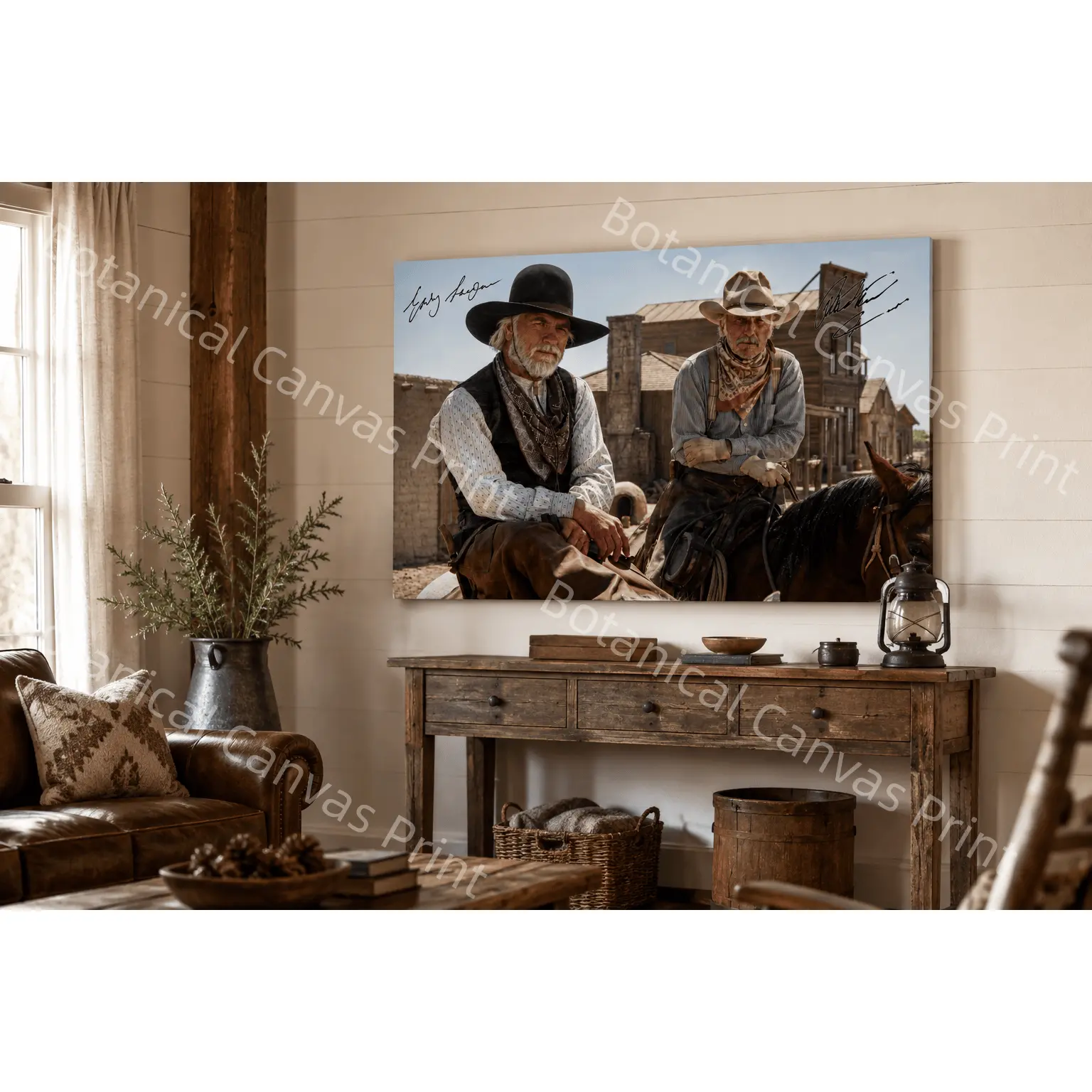 Vintage Western Cowboys Canvas Art, Rustic Frontier Horse Aesthetic Poster, Farmhouse Living Room Decor, Bedroom Wall Art, Office Wall Art, Ranch Style Wall Decor, Old West Home Decor Gift