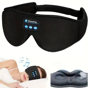 3D Sleep Mask Bluetooth Wireless Music Eye Mask, Sleeping Headphones for Side Sleepers Sleep Mask with Bluetooth Headphones Ultra-Thin Stereo Speakers Perfect for Sleeping