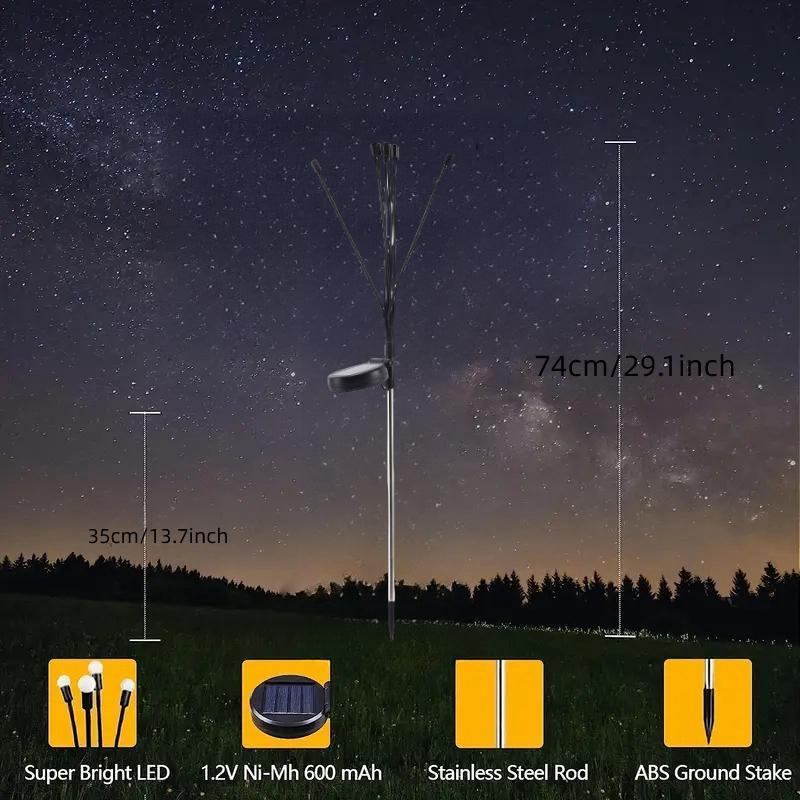 Solar Firefly Garden LED Lights, 16LED Solar Outdoor Swaying Lamp, Cozy Lighting, Warm White Waterproof Solar Lights Outdoor Garden Decorative LED Light for Yard Patio Pathway Landscape, LED Lights