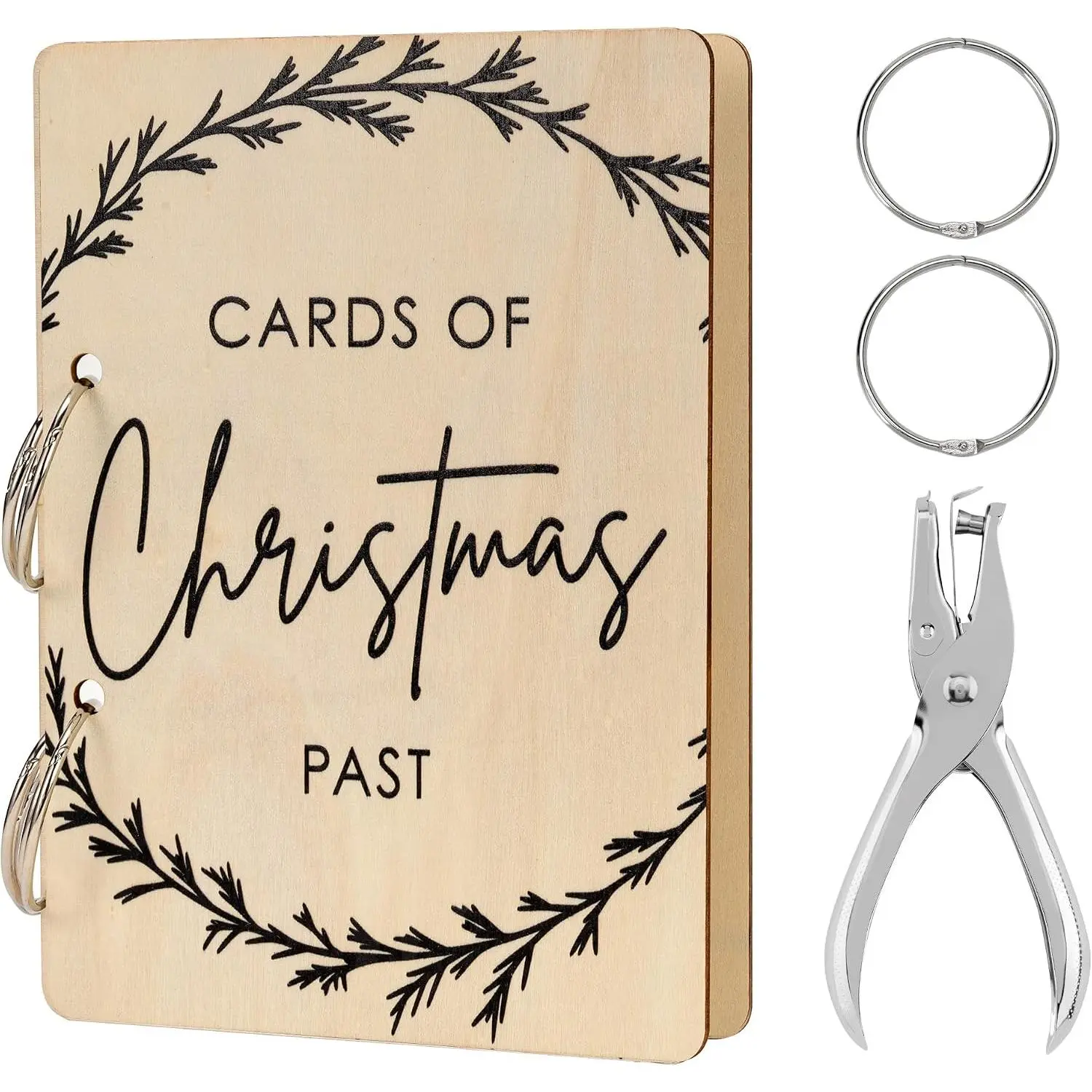 Christmas Card Holder, Cards of Christmas Past Wooden Card Display | Holiday card book, wooden card keeper, card organizer, Christmas card display, Christmas card holder, cards of Christmas past