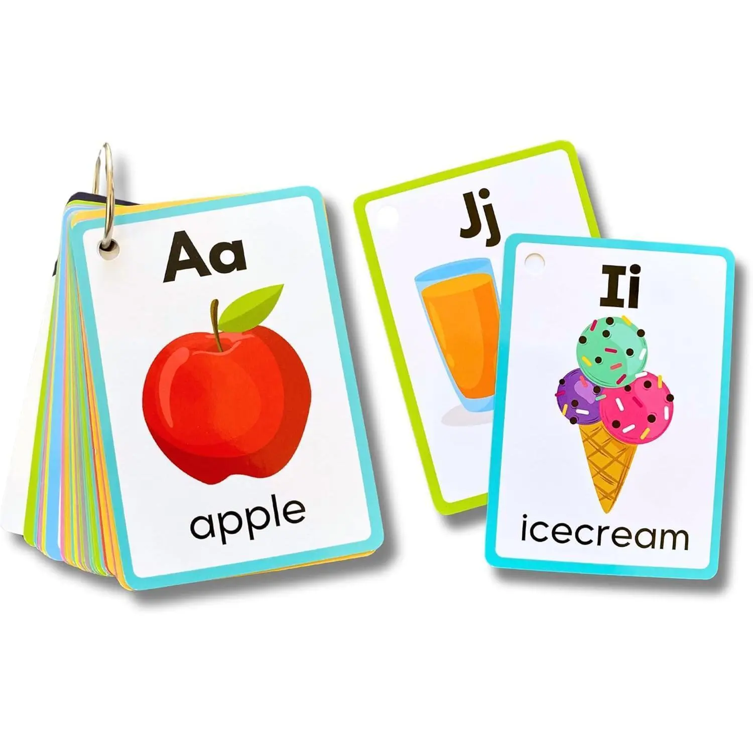 English Alphabets Flash Cards (Animated Images)