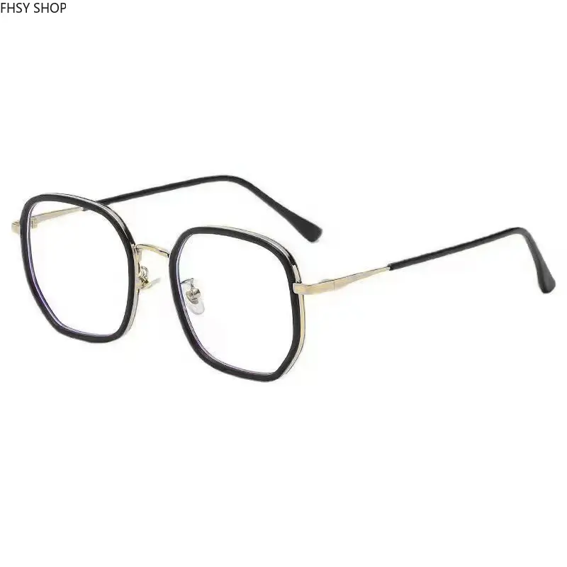 Korean Trendy Clear Glasses for Women, Slimming Optical Frames with Blue Ray Blocking, Lightweight Acetate Eyewear for Daily & Digital Eye Care