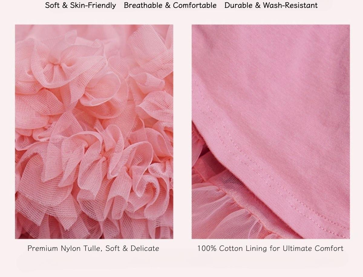 Girl's tutu dress large fluffy version bunny dress milky apricot tutu dress with shotr cream-colored ballet princess dress