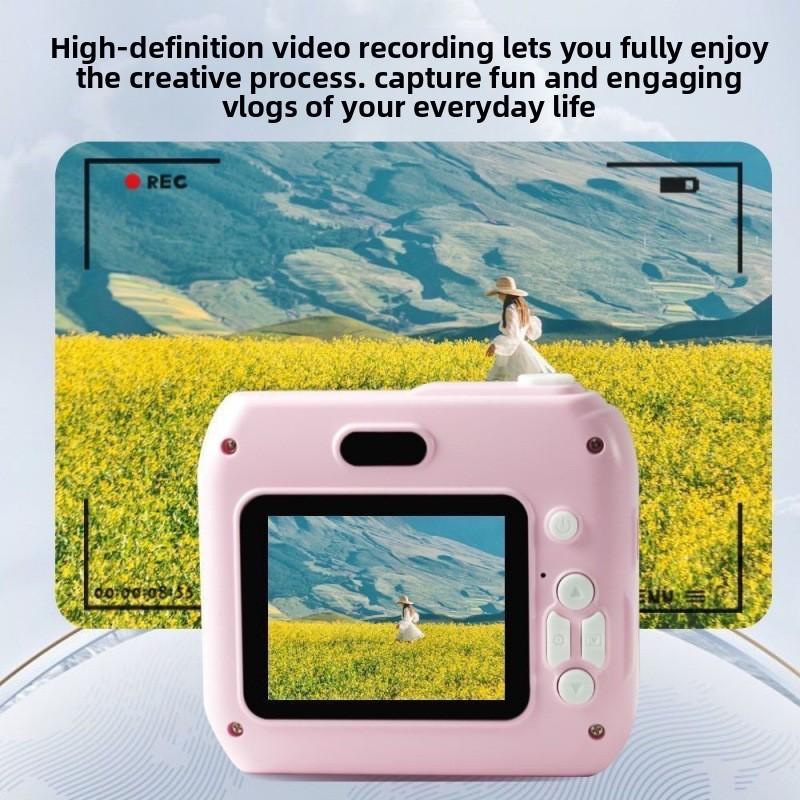 HD Dual Lens Cute Digital Camera Instant Photo Camera for Students Campus Use Photo Video Phone Transfer
