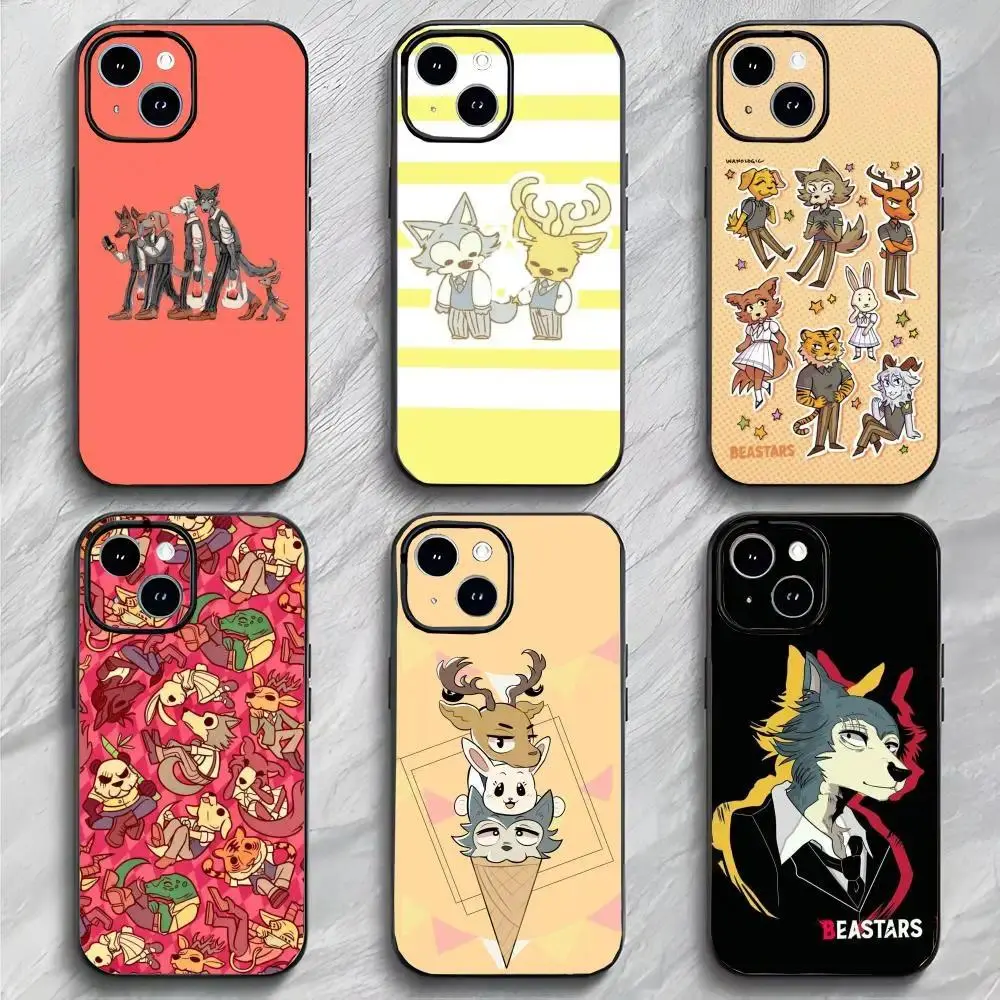 Anime Beastars TPU Phone Case, Soft Black Manga Animal Aesthetic Cover, Slim Fit Lightweight Shockproof Durable Protective Accessories for iPhone 11-17 Pro Max/Plus & Samsung Galaxy S23-S25, Protection