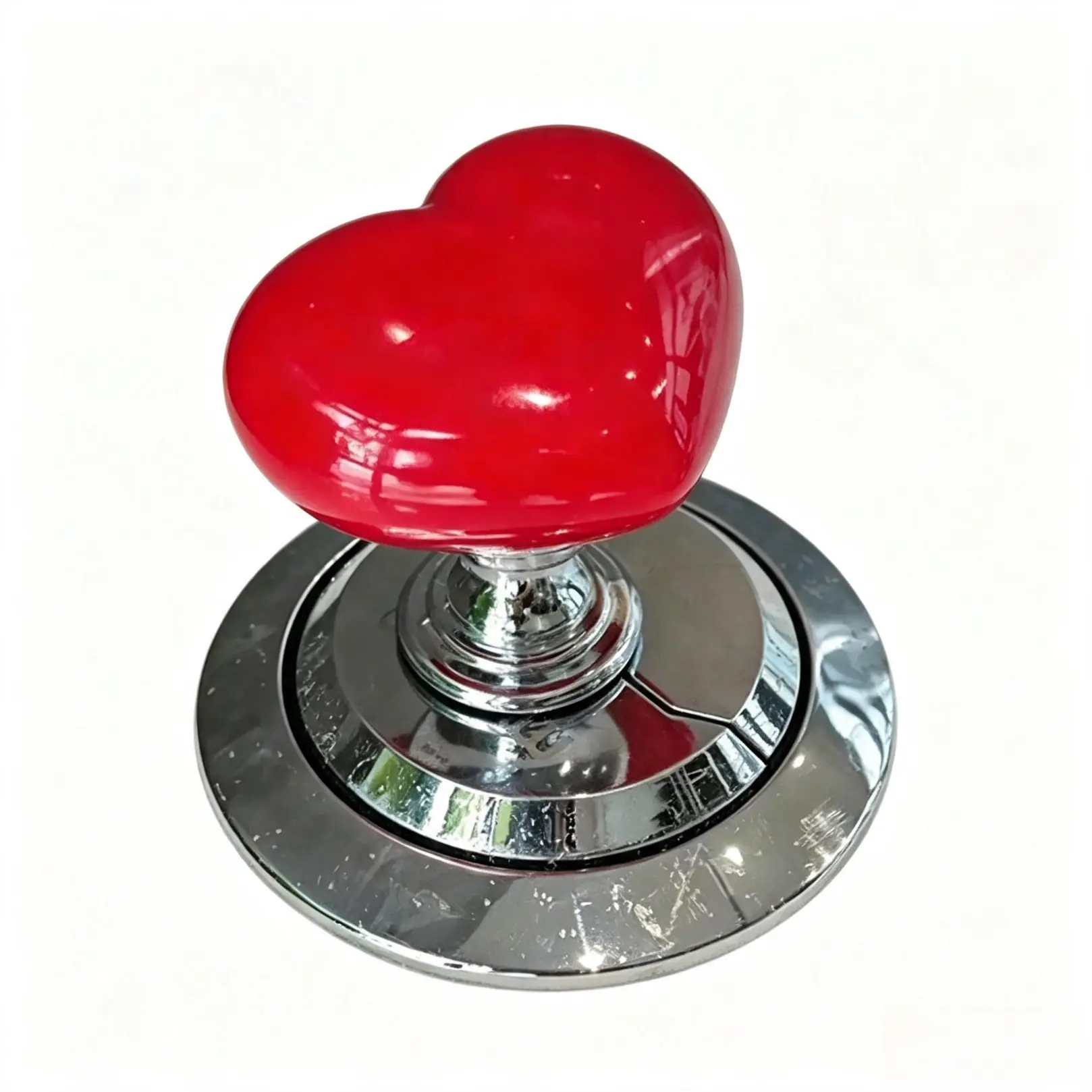 Heart-Shaped Toilet Flush Button Pusher - ABS Plastic Flush Aid, Nail Safe Reusable Household Bathroom Accessory for Manicure Lovers (Long Nail Protection), Reusability
