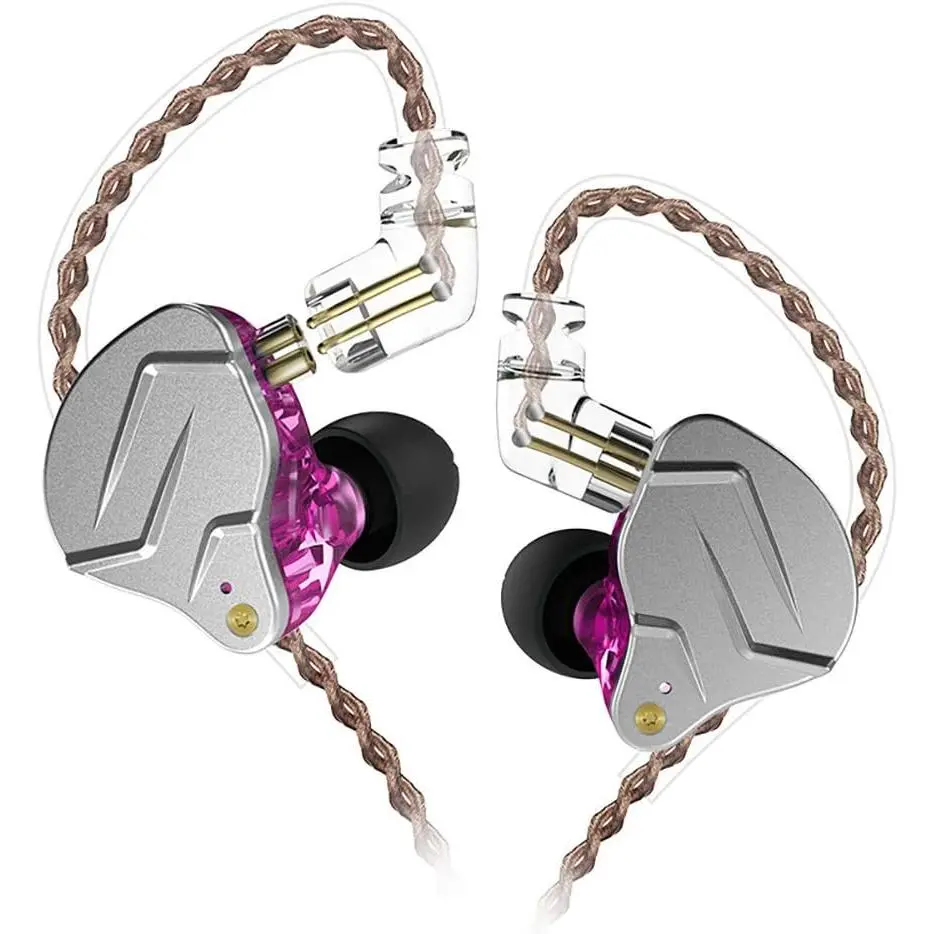 KZ ZSN Pro Dynamic Hybrid  Driver in Ear Earphones Detachable -Free  Musicians in-Ear Earbuds Headphones ( Without Mic)
