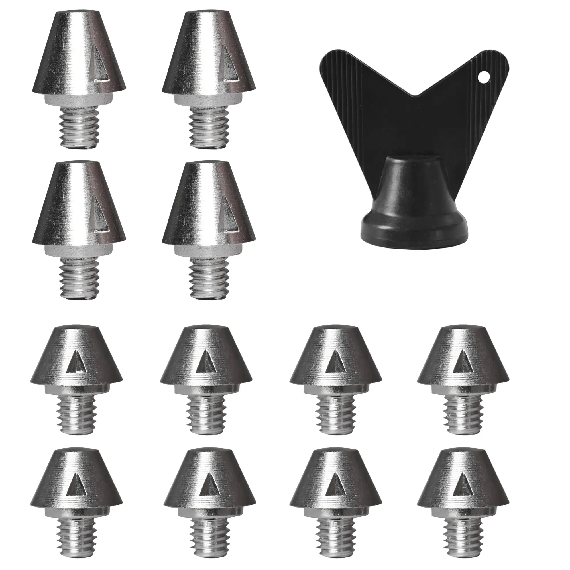 12pcs M6 Thread Football Boot Studs, 11mm & 8mm Dual Size, Wear Resistant Non Slip, Screw-In Replacement Spikes for Soccer Training