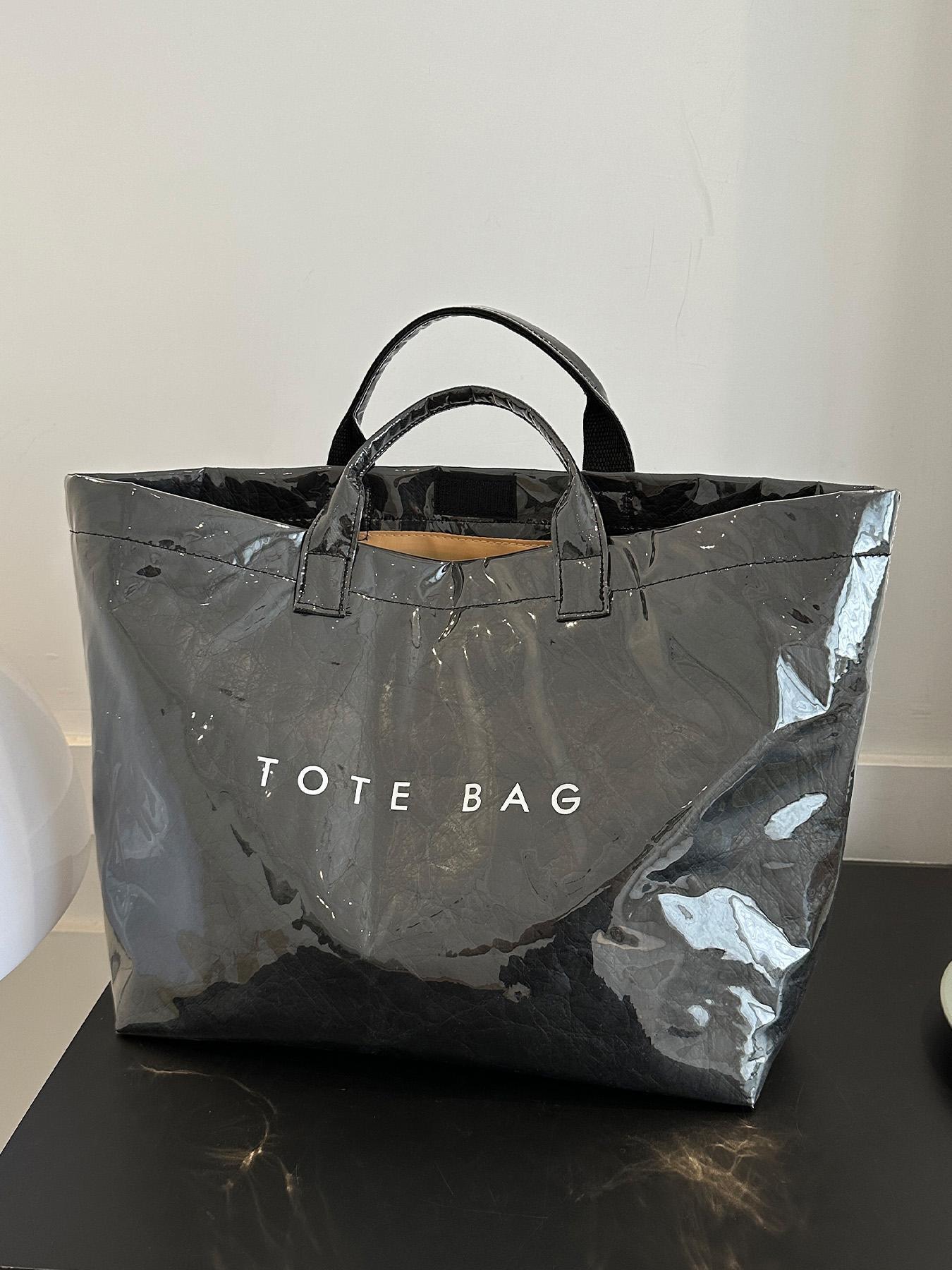 Fashionable Solid Color Tote Bag, Large Capacity Bag for Women & Men, Casual Trendy Versatile High-quality Daily Commuting Bag, Girl Fashion Bag