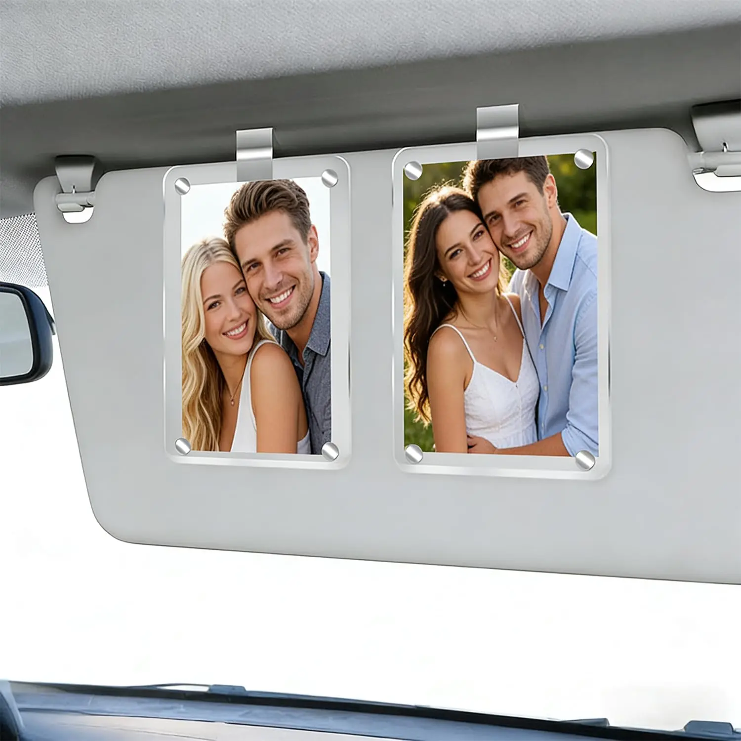 Picture Holder, 2 count   Personalized Photo Holder  Accessories  Picture Frame  Visor Clip,  Sun Visor Photo Holder for Adding Family or Personal Photo (2 Pack) (2 Pack)