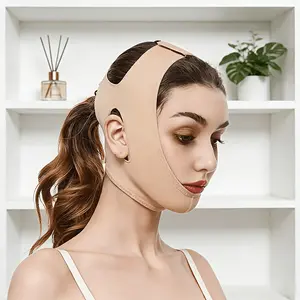 V Face Lifting Bandage, Breathable V Line Face Slimming Mask with Magic Sticker, Facial Sculpting Tool for Firming Loose Skin, Reducing Double Chin, Comfortable Reusable Facial Shaping Strap for Daily Anti-Aging Facial Care