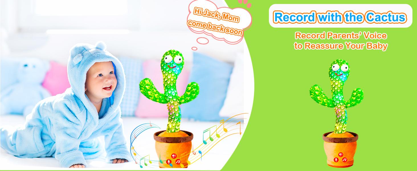 Baby Toys Interactive, Dancing Talking Cactus Toy Volume Adjustable, Mimicking Singing Repeating, Easter Gifts / Easter Basket Stuffers for Baby Toddler, Toddler Infant Baby Toys Gifts for Boys Girls(Gag Toys & Practical Jokes)(Gag Toys & Practical Jokes)