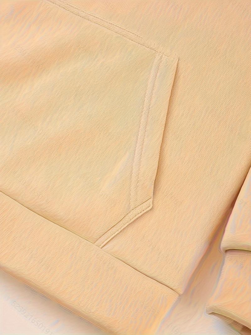 [Winter Warm Hoodie] Men's Heavyweight Hooded Sweatshirt - Winter Warm Pullover Hoodie, Casual Gym & Casual Attire, Machine Washable Solid Color Long Sleeve Hoodie for Men, Training & Outdoor Activities (Regular Fit, Autumn/Winter) - No Belt Loops/Ties