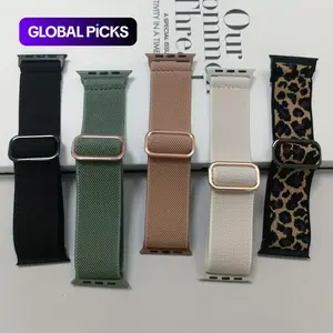 5 Pack Compatible For Apple Watch Ultra Bands 49mm-38mm, Soft Nylon Elastic Strap, Unisex, Fits Series 10/9/8/7/6/5/4/3/2/1 Se