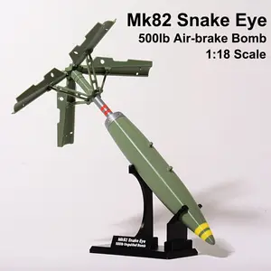 1:8 scale replica Mk82 Sidewinder 500-pound low-altitude bomb, non-functional 3D printed model, with foldable/extendable tail wings, with display base. This project is merely a prop - made of durable PLA plastic.