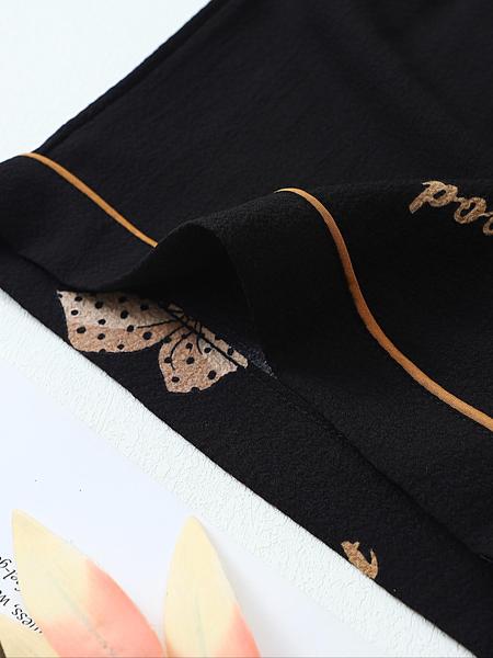 Women's All Over Print Top & Shorts & Pants & Accessories Pyjama Set, Casual Comfy Pj Set, Ladies Sleepwear for All Seasons Pajamas