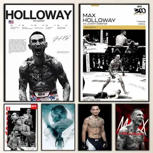Boxing Legend Canvas Poster, Modern Athletic Power Wall Art, Personalized Home Gym Decor Aesthetics