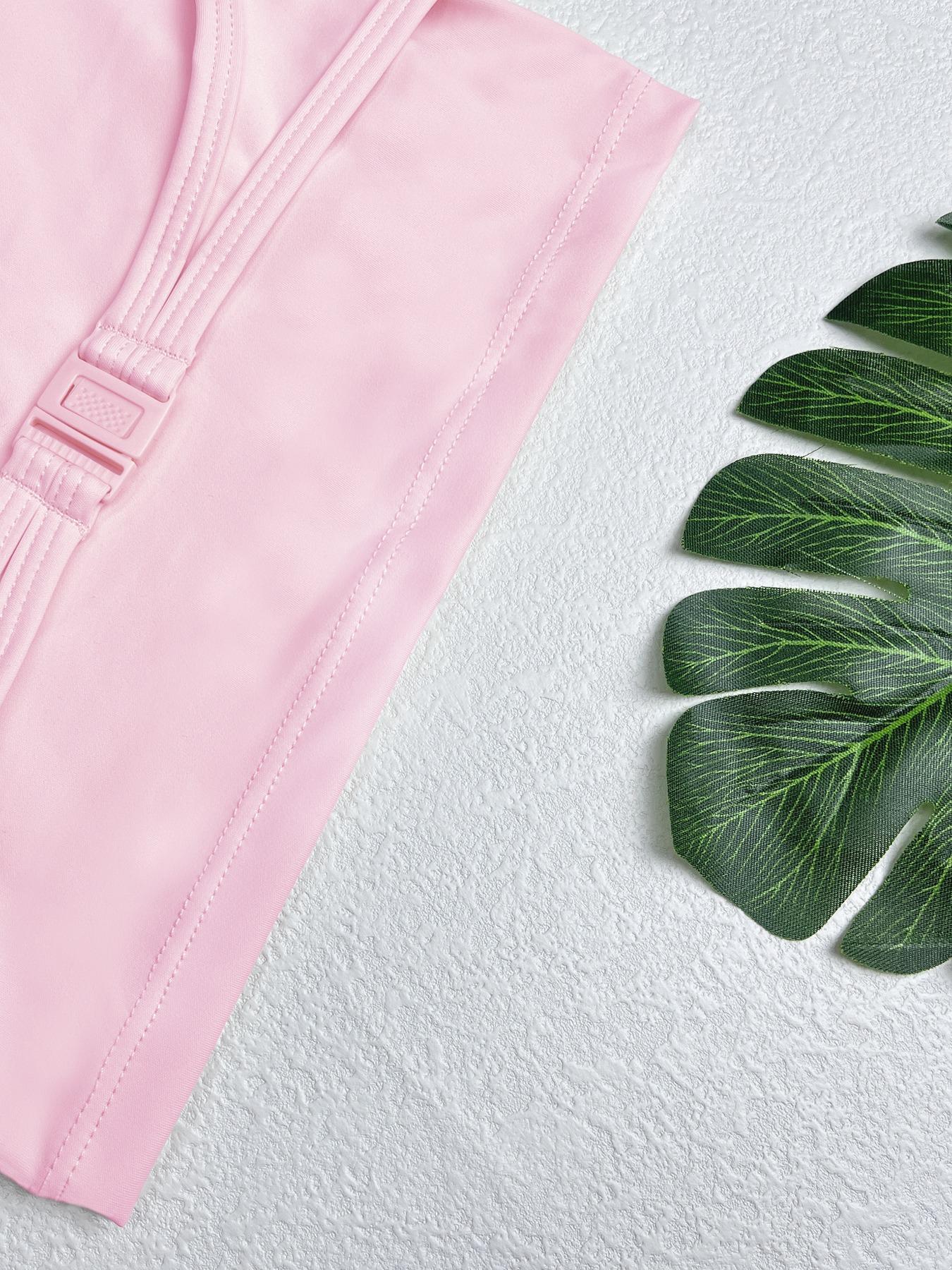 Women's Solid Color Long Sleeve Thumb Hole Design Halter Neck 2 in 1 Sports Tee Gym Yoga Tops for Yoga Gym Workout, Ladies Sportswear for All Seasons