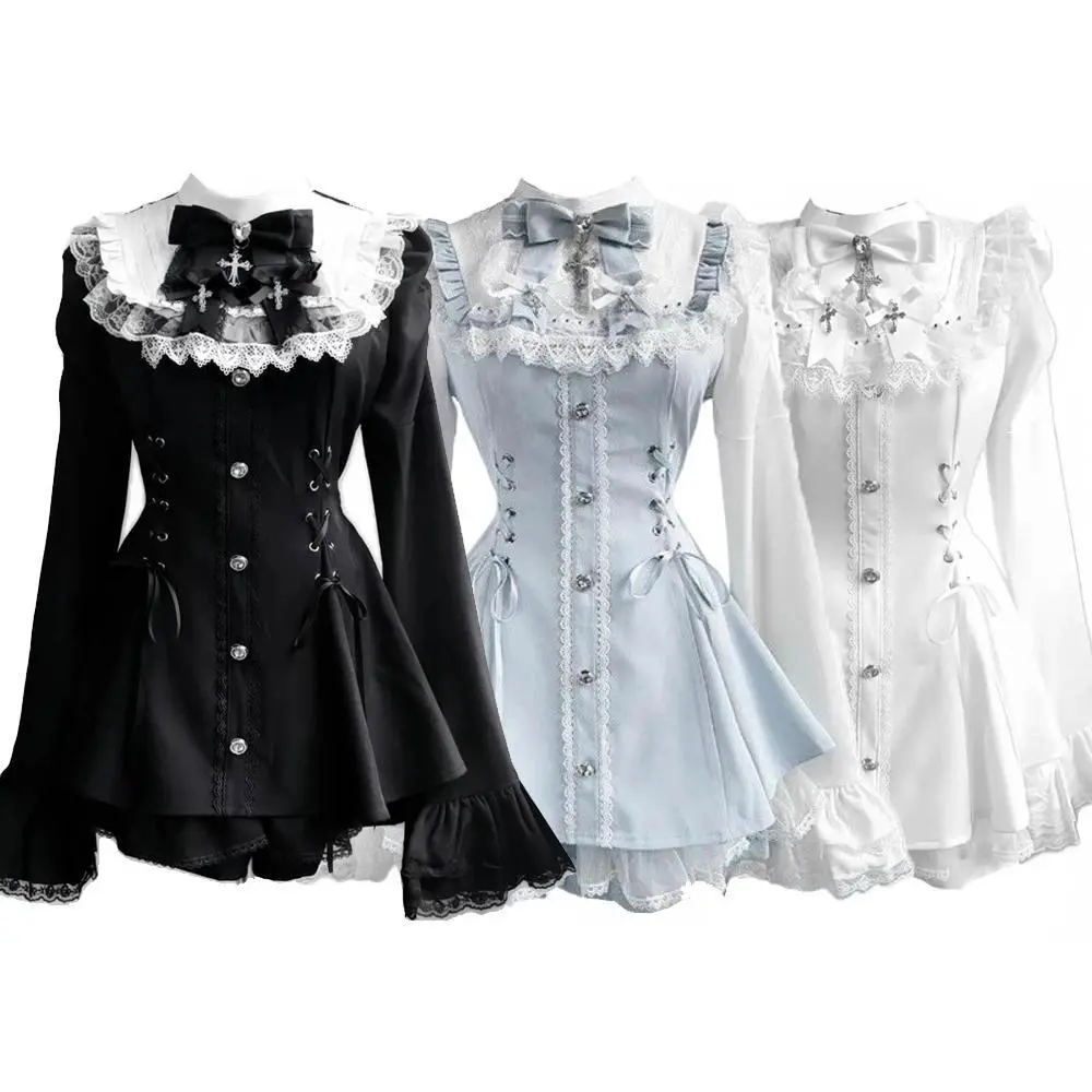 Gothic Black 2 Piece Sets Women Casual Subculture Harajuku Y2k Clothing Design Elegant Vintage Punk Dress Suits Outfits Chic