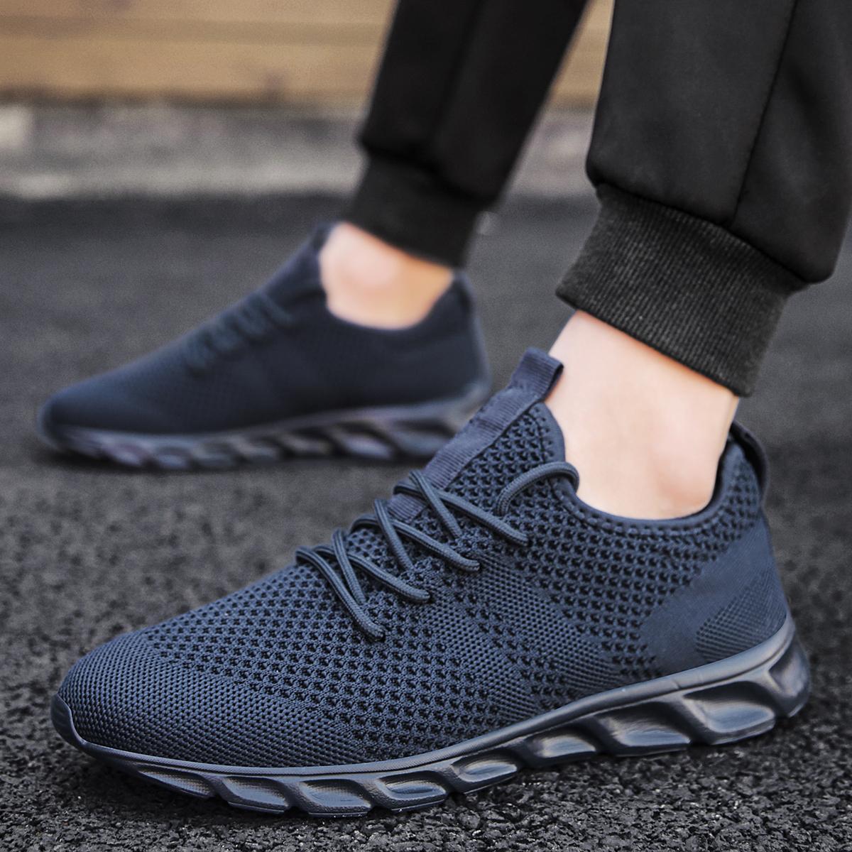 Casual Running Sport Shoes For Men's Outdoor Mesh Light Weight Breathable Athletic Fashion Sneakers Non Slip Walking Gym Shoes SpringStatements