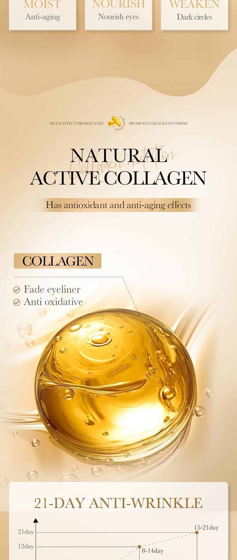 20pcs (10 Pairs) Collagen Eye Masks – Banish Dark Circles + Bags! Hydrate & Firm Eyes