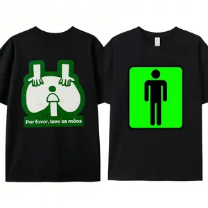 "Please Wash Your Hands" Letter Print T-Shirt, Men's Fashionable Funny T-Shirt, Gift Giveaway, Prank T-Shirt, TikTok Fashion Streetwear