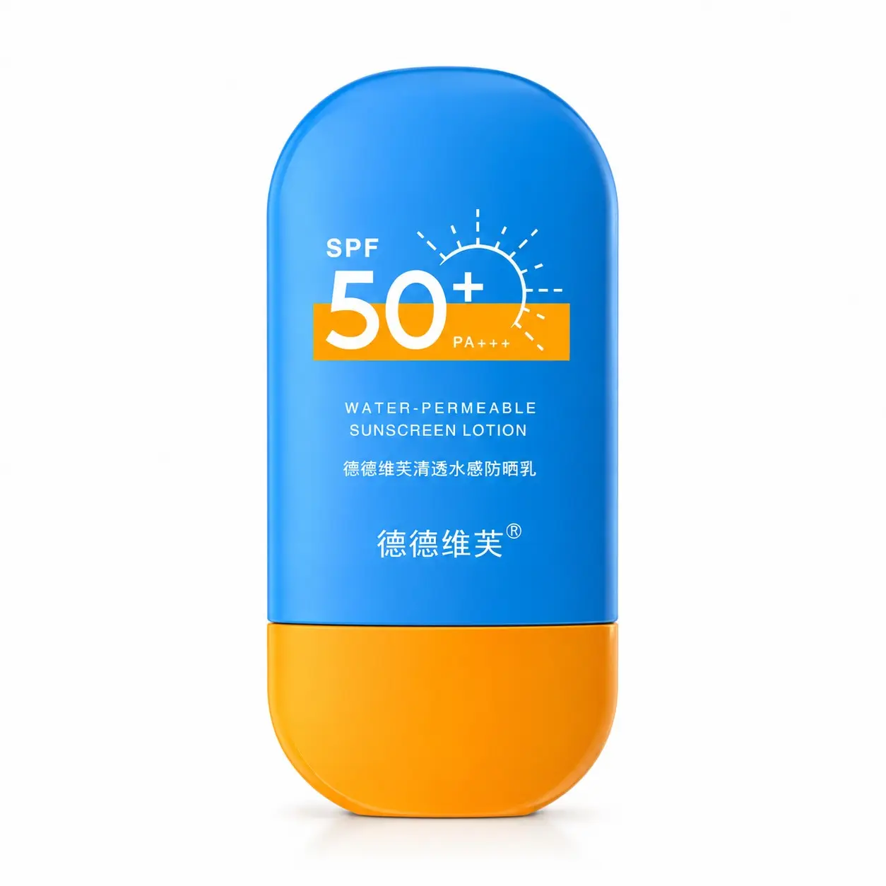 Water-Permeable Sunscreen Lotion + Hydrating Skin Complex + UV Protection & Moisturizing + Face & Body Daily Outdoor Use + Non-Greasy No White Cast Portable Design + SPF50+ PA+++ Sun Care Lotion