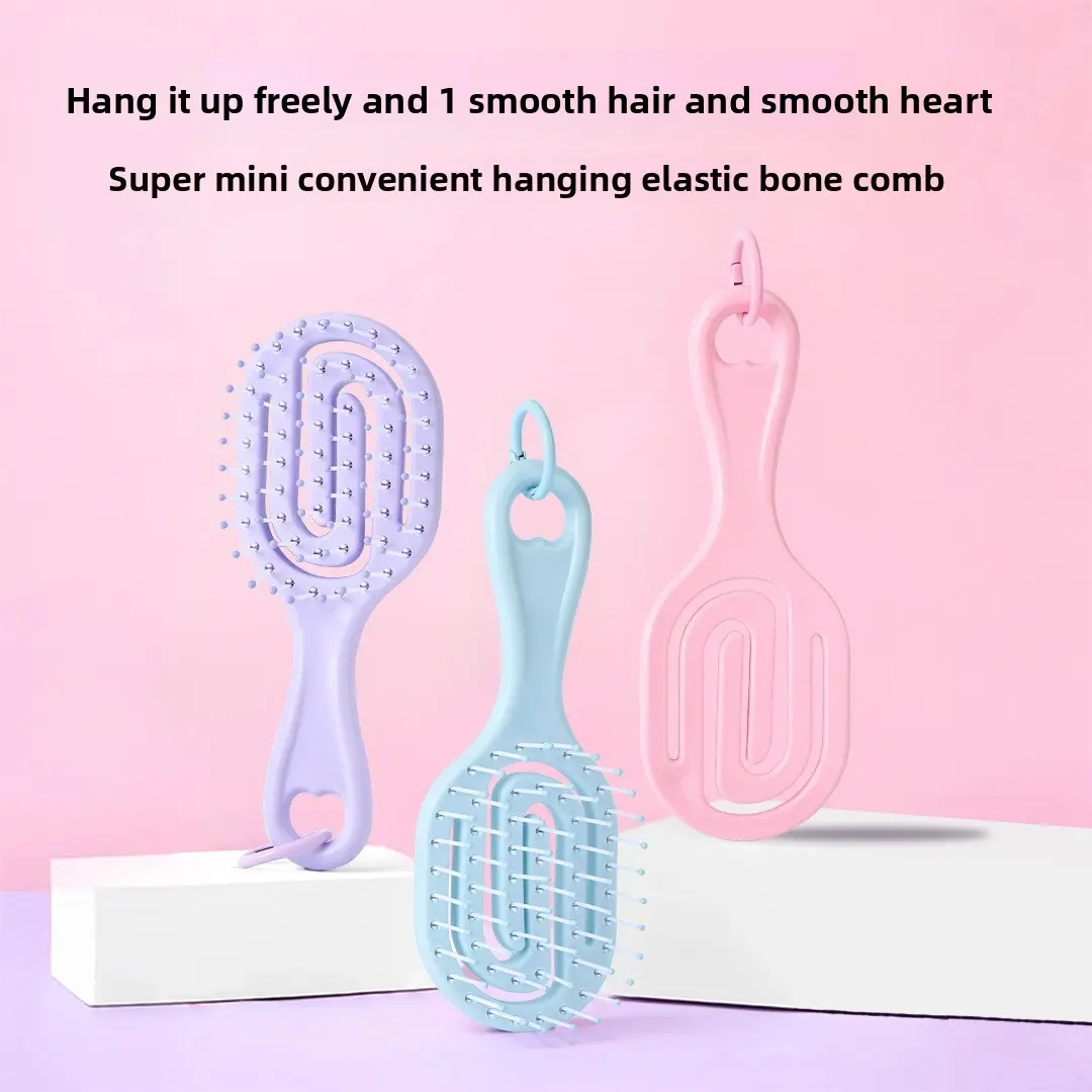 Hanging Vent Hair Brush, High‑Volume Fluffy Styling Comb, Hollow Spiral Mesh Detangling Massage Hairbrush for Daily Hair Styling